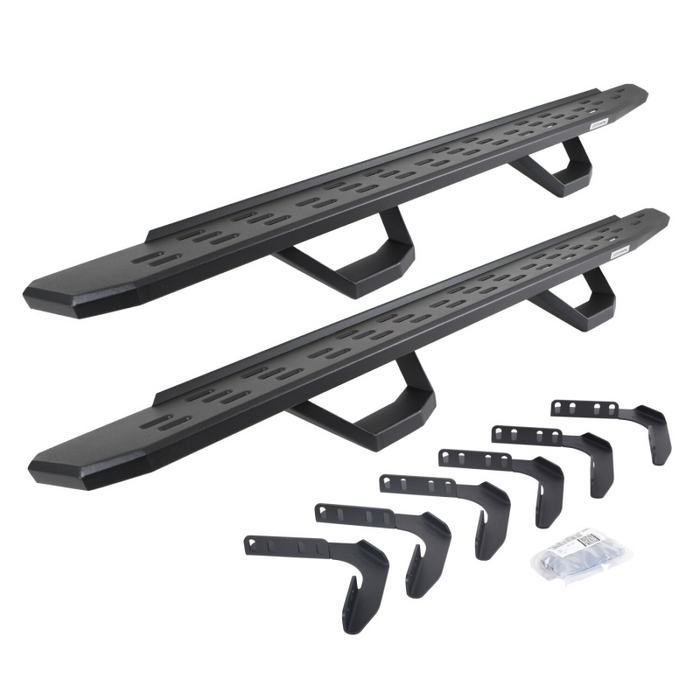 Go Rhino RB30 Running Boards with Mounting Brackets With 2 Pairs Drop Steps Kit Model 6961768020PC