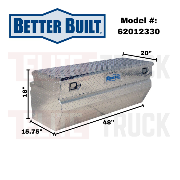 Better Built 48" Bright Aluminum Crown Series Chest Tool Box Model 62012330