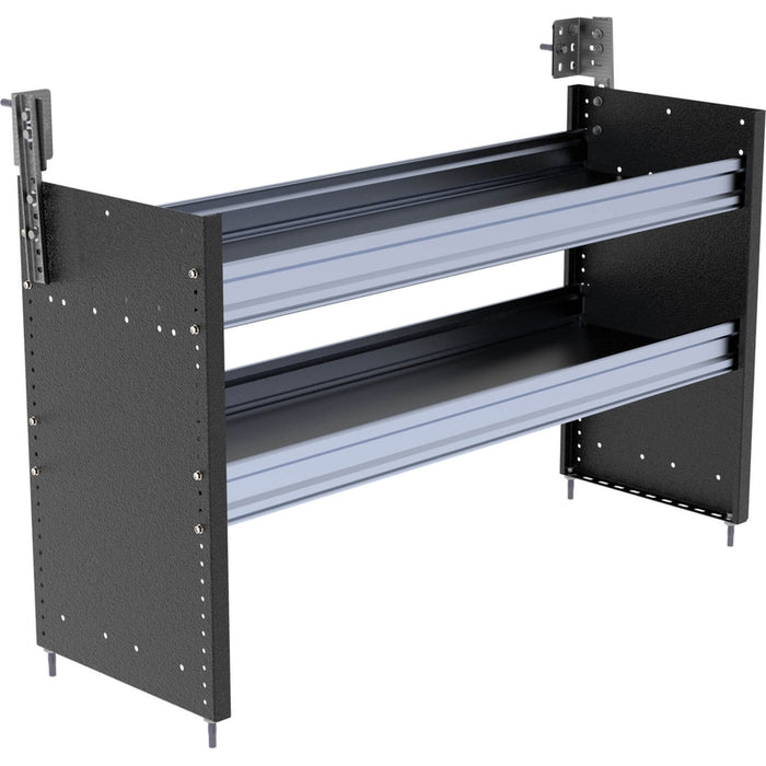 Ranger Design S2 Steel 2 Tray Square Back Van Shelving for Cargo Vans 16"x48"x26" Model S2-RS48-2