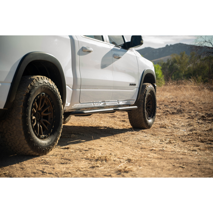 DV8 Offroad 2019-2025 RAM 1500 Crew Cab OE Plus Side Steps Model SRDR1-01