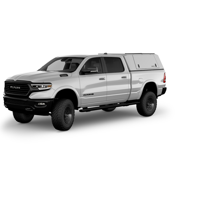SmartCap OEM White Truck Bed Cap EVOc Commercial Series w/ Horizontal Locks Model EC1001-WH