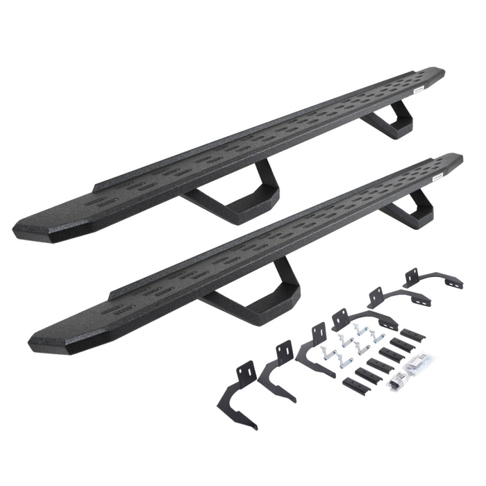 Go Rhino RB30 Running Boards with Mounting Brackets With 2 Pairs Drop Steps Kit Model 6961068720T