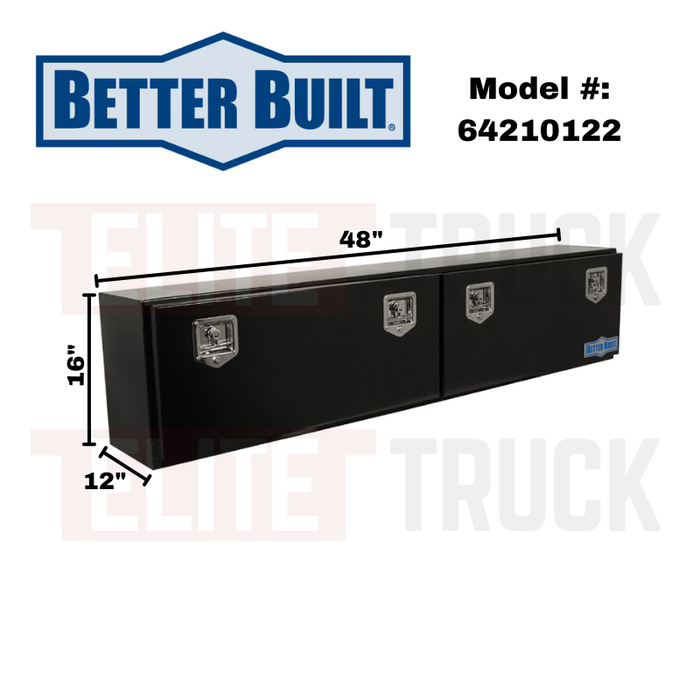 Better Built 72" Gloss Black Steel Crown Series Top Mount Tool Box Model 64210122