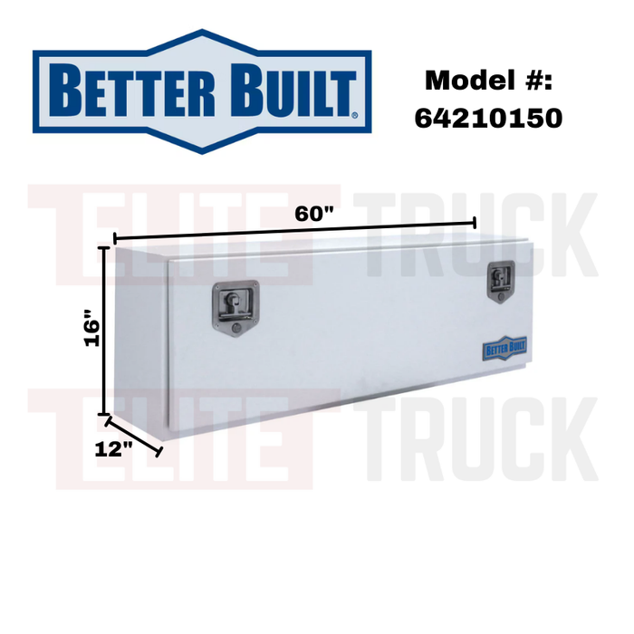 Better Built 60" White Steel Crown Series Top Mount Tool Box Model 64210150
