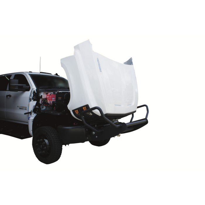 Go Industries Welded Winch Grille Guard w/Carrier - Black Model ET004