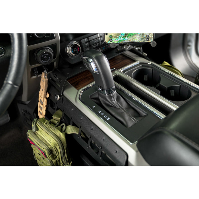 DV8 Offroad 2015-2020 Ford F-150 , 2017-2021 Super Duty F-250/350 , Center Console Molle Panels , Device Mount Model CCFF-01
