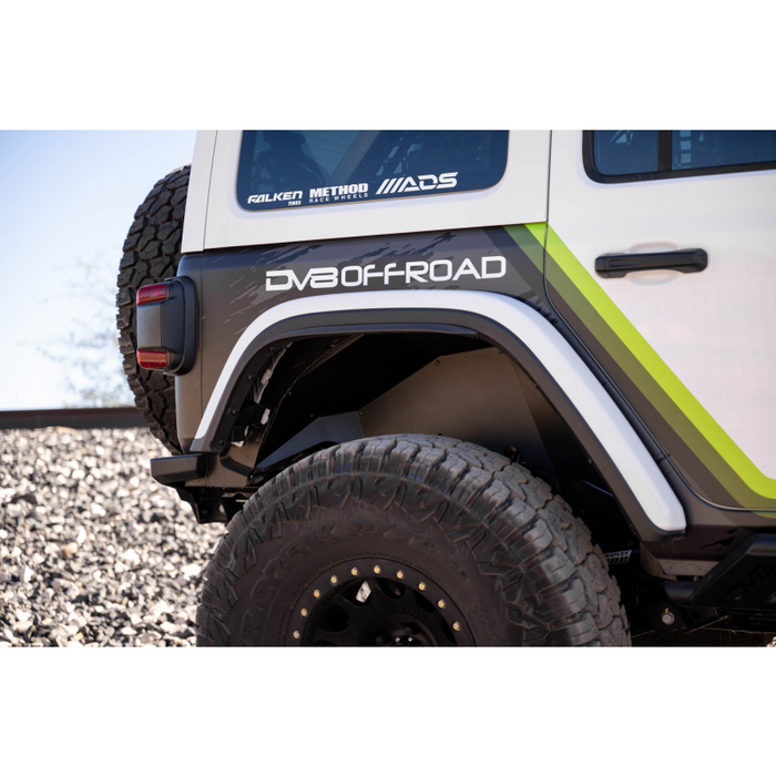 DV8 Offroad 2018-2024 Jeep Wrangler JL JLU Rear Inner Fenders Model INFEND-06RB