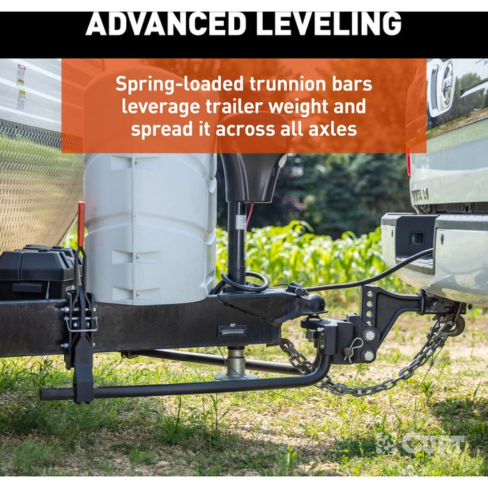 CURT TruTrack 2P Trailer-Mounted Weight Distribution Hitch with Sway Control, 8-10K Model 17510
