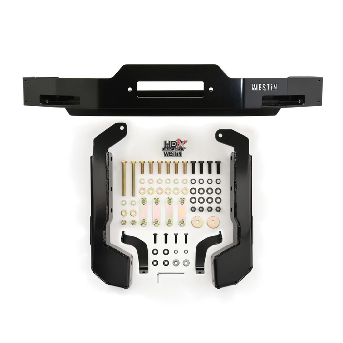 Westin HDX 1-Piece Winch Mount Grille Guard Black Steel Model 57-94065