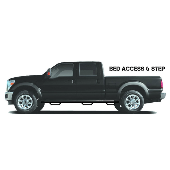N-Fab Side Steps Wheel To Wheel Textured Black Steel Model F17124CC-6-TX