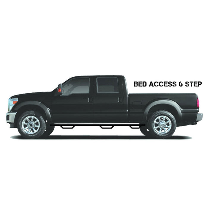 N-Fab Wheel To Wheel Side Steps Gloss Black Steel Model D02107QC-6