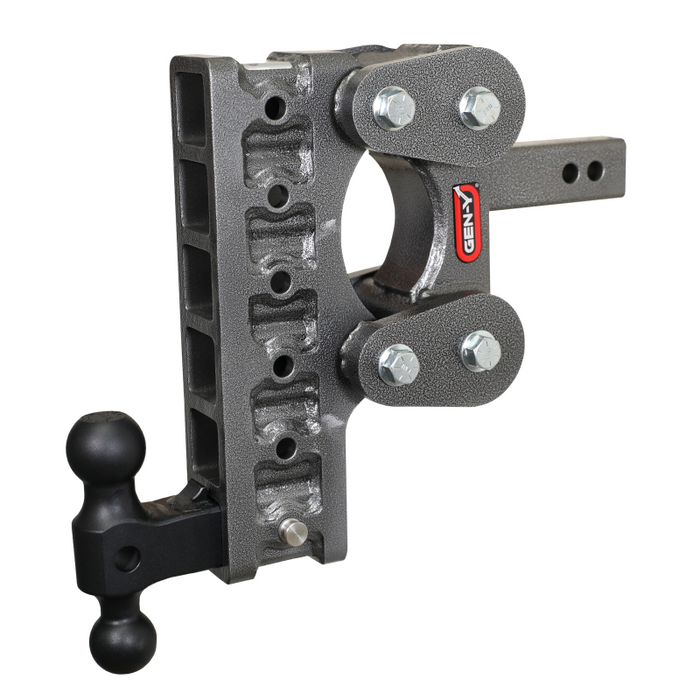 GEN-Y The BOSS TORSION-FLEX 2" Shank 10" Drop 1.7K TW 16K Hitch & GH-051 Dual-Ball Model GH-1216