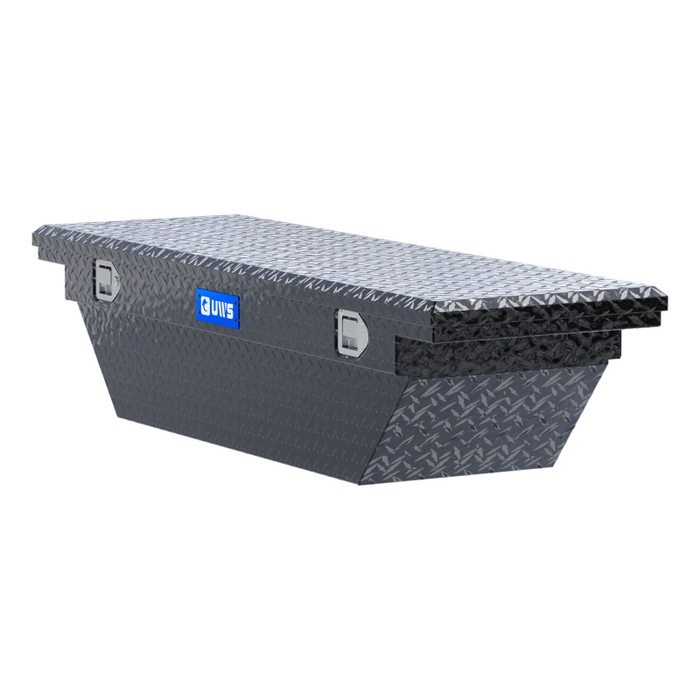 UWS 63" Angled Truck Tool  Box - Low Profile Model TBS-63-A-LP-BLK