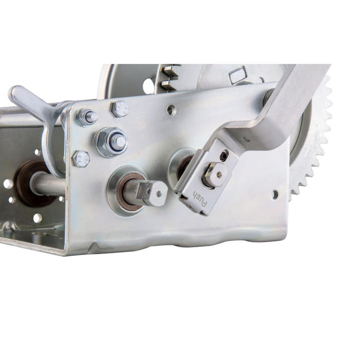 CURT Hand-Crank 2-Speed Winch, 3,200 lbs, 17.5:1 Low Gear Ratio, 9.6" Handle Model 29532