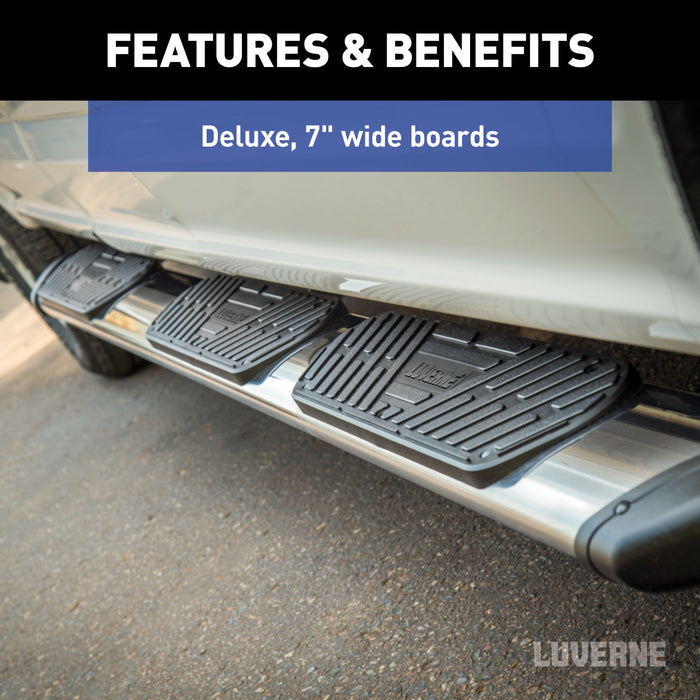Luverne Regal 7 Polished Stainless 114" Oval W2W Steps Select Silverado Sierra HD Model 477114-401449