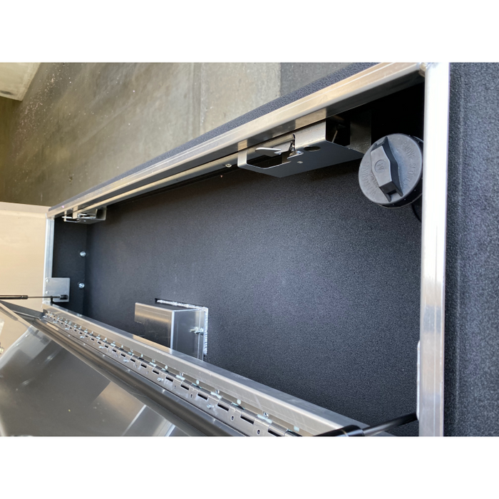 The FuelBox Tank and Tool Box Combo 40 Gallon Tonneau Cover Application Smooth Spray Liner Finish Model FTC44TMS