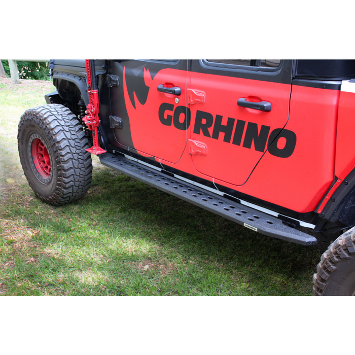 Go Rhino RB20 Slim Line Running Boards with Mounting Bracket Kit Model 69450673ST