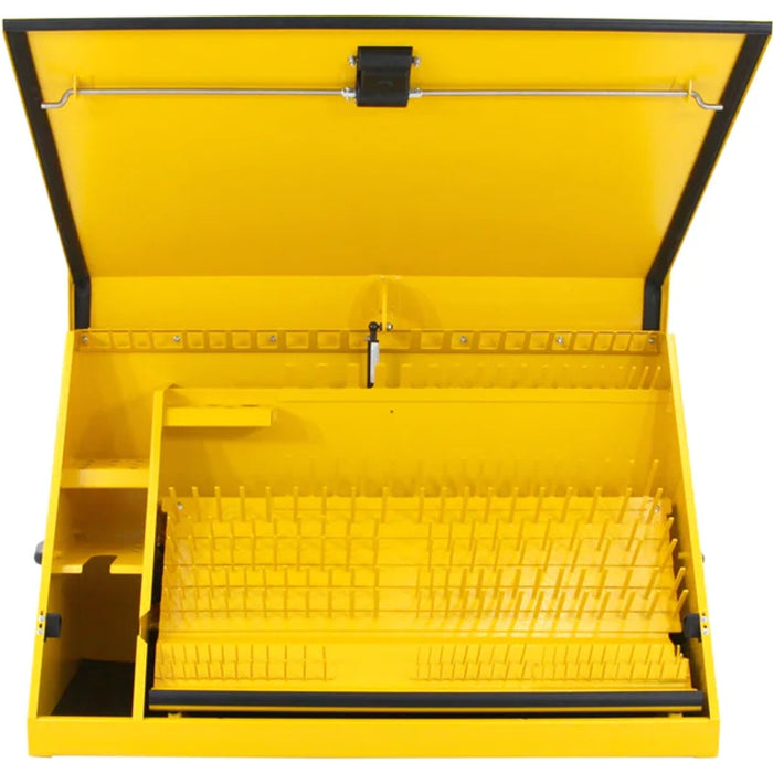 Montezuma 36 x 17 In. Steel Triangle® Toolbox Yellow Top Mount Toolbox DXTB36YY