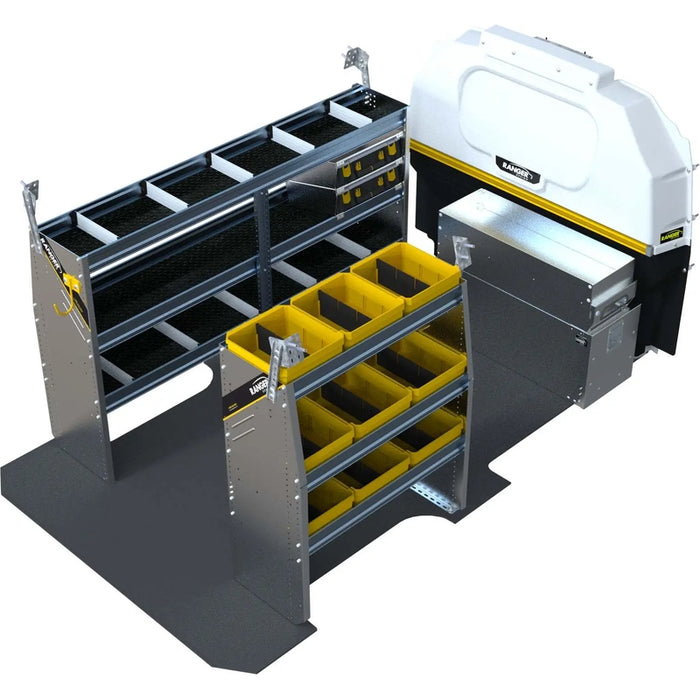 Ranger Design Aluminum Van Shelving Package for Mercedes Metris All Wheelbase - Single Sliding Door Model MML-27