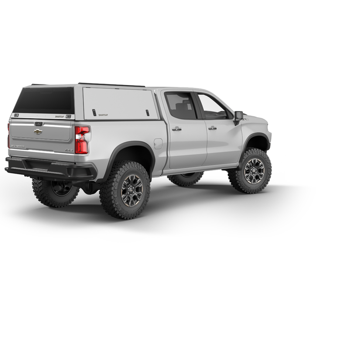 SmartCap OEM White Truck Bed Cap EVOc Commercial Series w/ Vertical Locks Model EC0130-WN