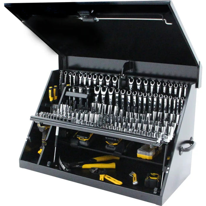 Montezuma 36 x 17 In. Steel Triangle® Toolbox Black Top Mount Toolbox DXTB36BB