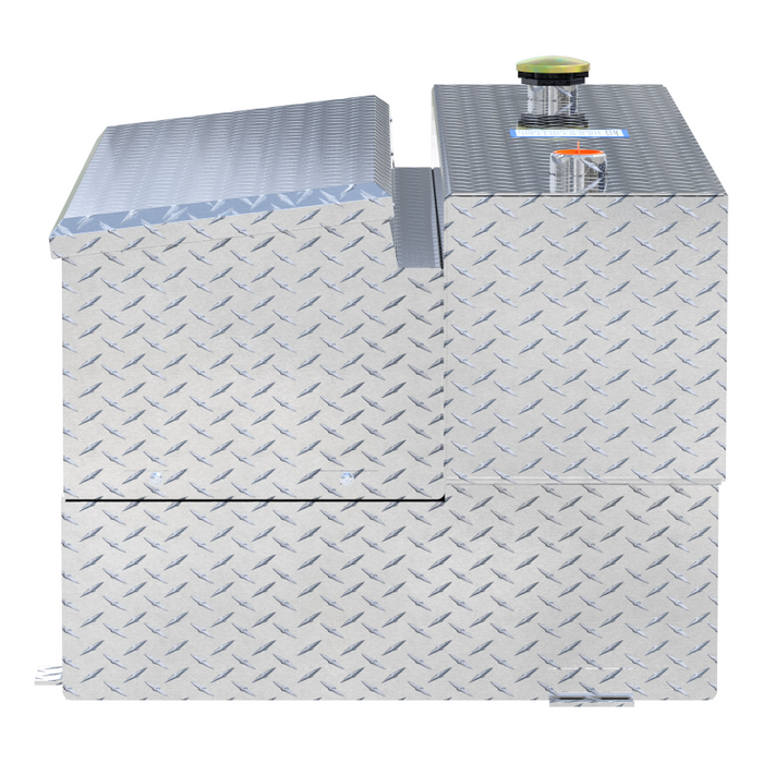 UWS Bright Aluminum Hammerhead-Style 100-Gallon Aluminum Combo Transfer Tank Model TT-100HH-CB