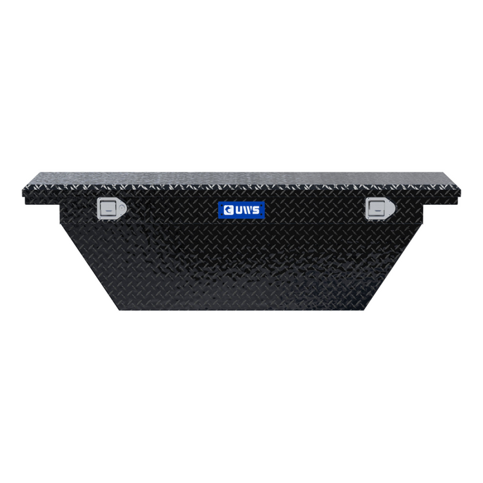 UWS 63" Deep Angled Truck Tool Box, Low Profile (LTL Shipping Only) Model TBSD-63A-LP-BLK