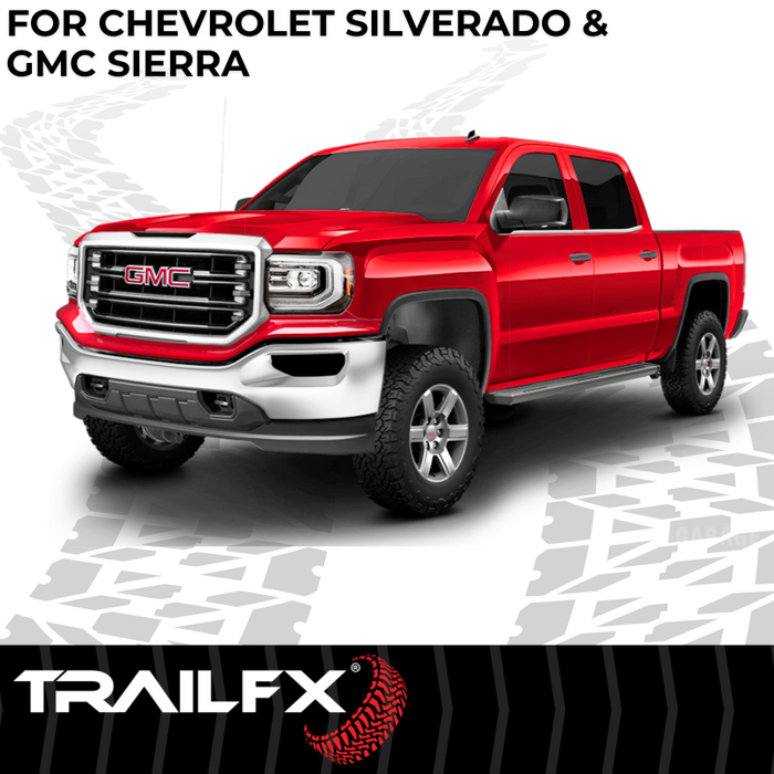 TrailFX A6 Running Boards Titanium Black Aluminum Model AL6005B