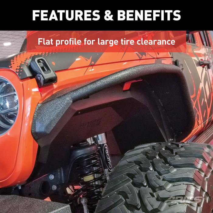 ARIES TrailChaser Jeep Wrangler JL Aluminum Front Bumper with Fender Flares (Option 7) Model 2082077
