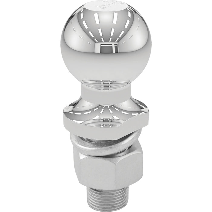 CURT Chrome Trailer Hitch Ball, 6,000 lbs, 2-Inch Diameter, 1 x 2-1/8-Inch Shank Model 40004