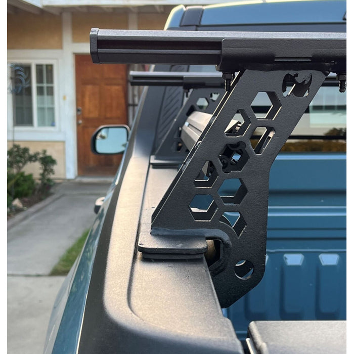 Go Rhino XRS Cross Bars - Truck Bed Rail Kit for Mid-Sized Trucks without Tonneau Covers Model 5935000T