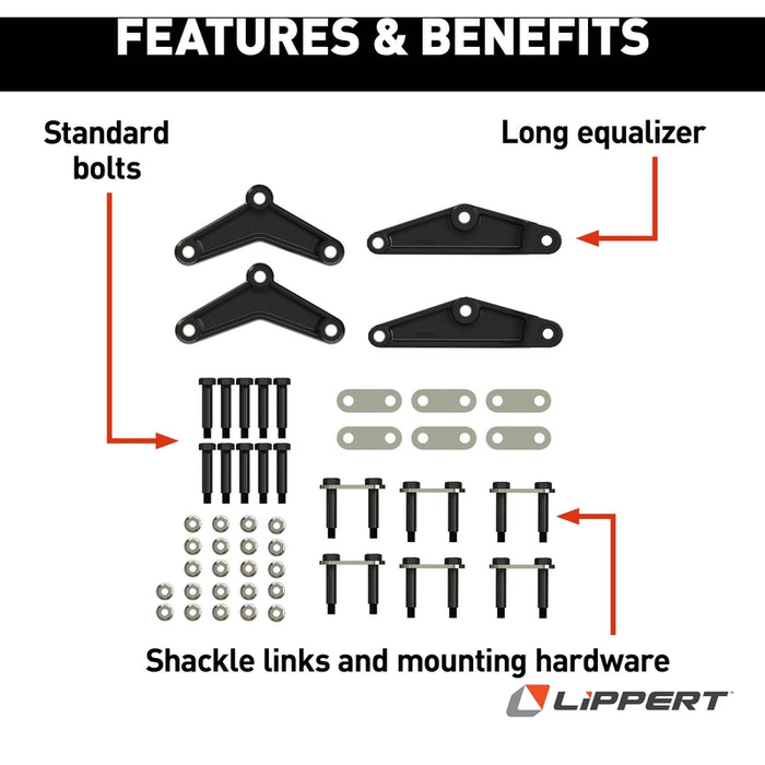 CURT Triple Axle AP Kit with Long Equalizer and Standard Bolts Model 132698