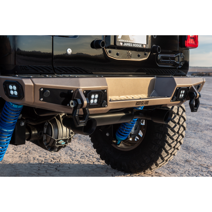 Bodyguard JL Rear Bumper Sensor Cutouts Reverse Light Cutouts Bare Metal Model 56222B