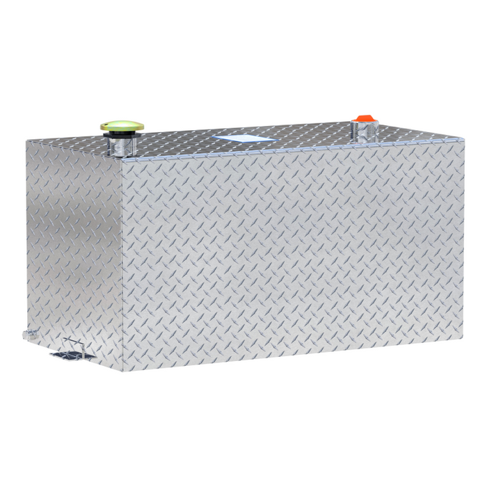UWS Bright Aluminum 50-Gallon Rectangle Aluminum Transfer Tank Model TT-50-R-T-P
