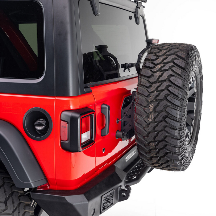 Go Rhino Rockline Spare Tire Relocation Kit for Jeep Wrangler JL fits up to 40" tire Model 372000T