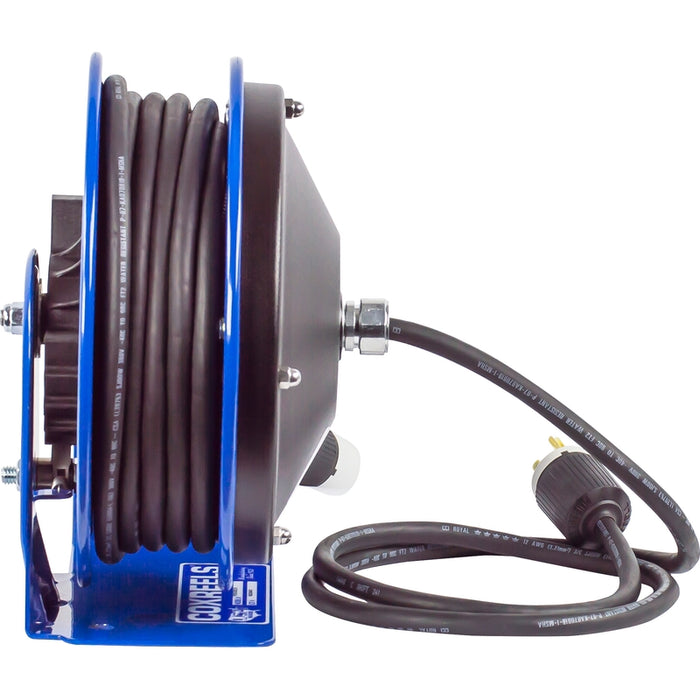 Coxreels PC10 Series Compact Spring Driven Cord Reel Single Industrial Receptacle 16 GA x 30 ft. - Cord Included Model PC10-3016-A