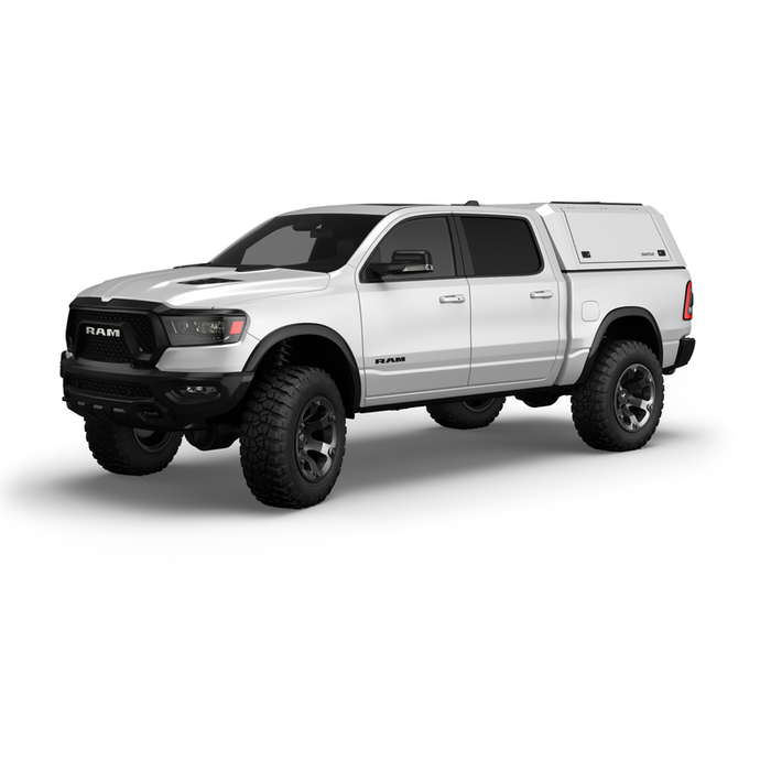 SmartCap OEM White Truck Bed Cap EVOc Commercial Series w/ Horizontal Locks Model EC1005-WH