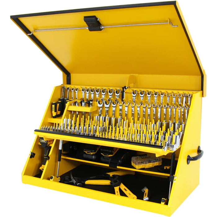 Montezuma 36 x 17 In. Steel Triangle® Toolbox Yellow Top Mount Toolbox DXTB36YY