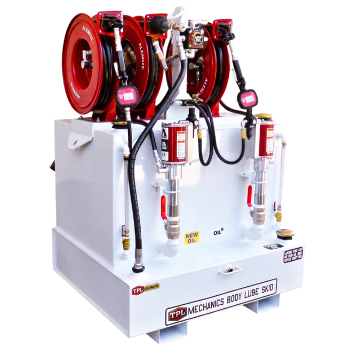 Taylor Pump & Lift 42"W x 36"D x 60"H Dual 50-Gal New Oil & 60-Gal Used Oil Lube Skid Model TPL 236-983