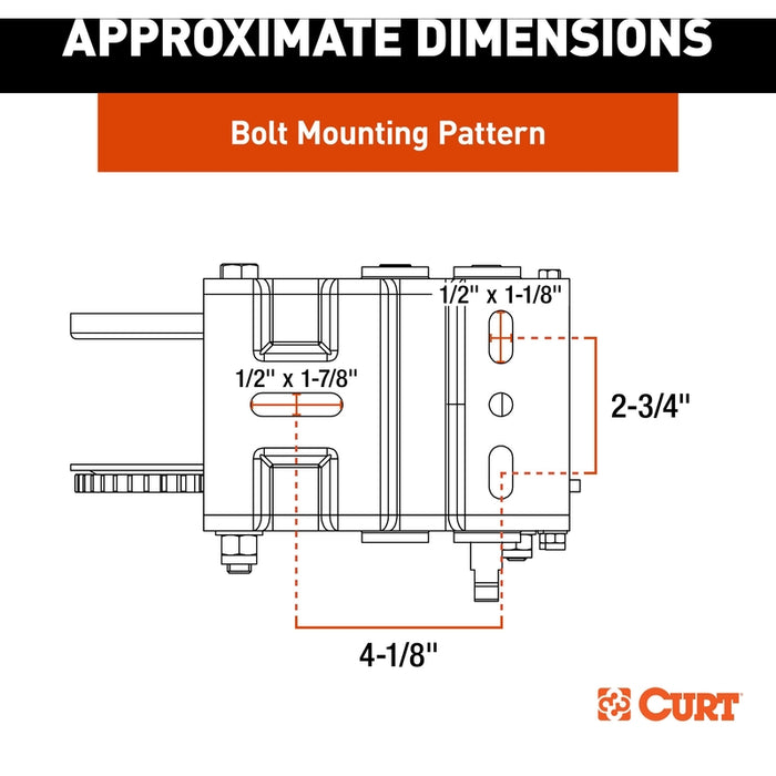CURT Hand-Crank 2-Speed Winch, 3,200 lbs, 5.4:1 High, 17.5:1 Low Gear Ratio, 9.6" Handle Model 29532