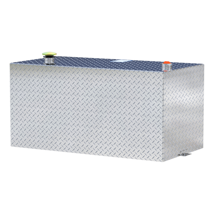 UWS Bright Aluminum 100-Gallon Rectangle Aluminum Transfer Tank Model TT-100-RT-T-P