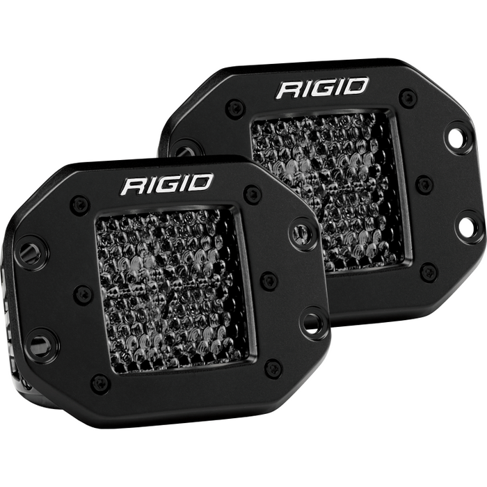 Rigid Industries D-Series PRO Midnight Edition, Spot Diffused, Flush Mount, Pair Model 212513BLK