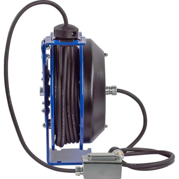 Coxreels PC Series Spring Driven Cord Reel Duplex Industrial Receptacle 16 GA x 50 ft. - Cord Included Model PC13-5016-F