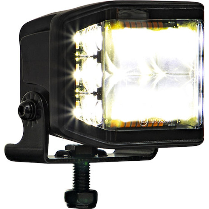 Buyers Products 4 Inch Wide Angle Edgeless LED Work Light with Strobe - Square Lens Model 1492242