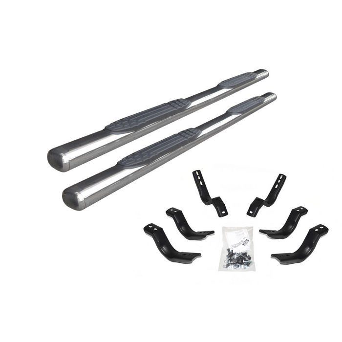 Go Rhino 4" 1000 Series Step Nerf Bars with Mounting Bracket Kit Model 104441587PS