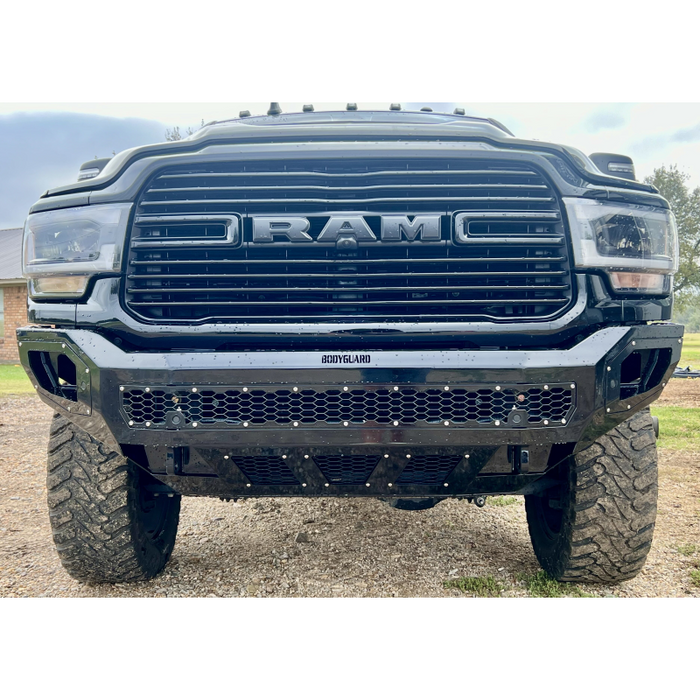 Bodyguard Freedom Front Base Non-Winch Sensor Cutouts Texture Black Powder Coat Model NAR19BYTNN