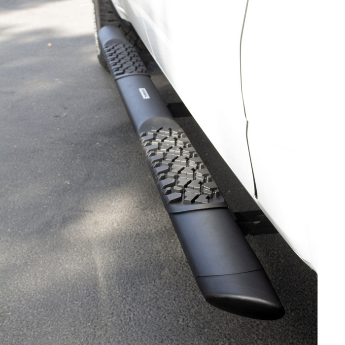 Go Rhino V-Series V3 Aluminum Step Nerf Bars and Mounting Brackets Kit Textured Black Model V3405880T