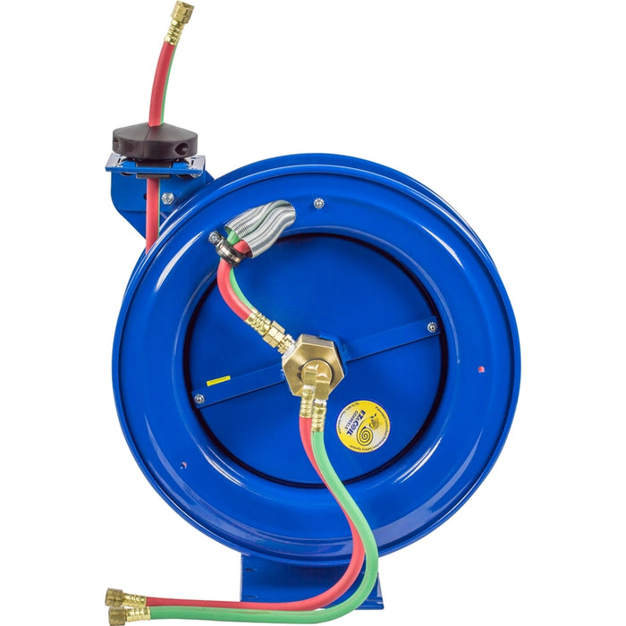 Coxreels EZ-P-W Series Safety System Welding Spring Driven Hose Reel 1/4 in x 25 ft. oxy-acet - Hose Included 200 PSI Model EZ-P-W-125