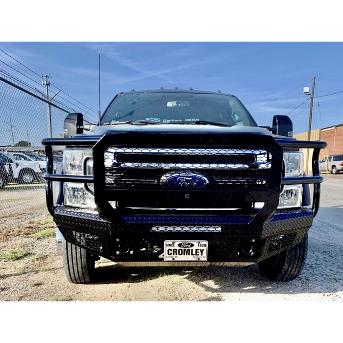 Bodyguard FT Front Extreme - No Sensors Fog Cutouts Receiver W/ Mesh Grille With Camera Harness Bare Metal **Fits 450/550 Trim** Model JEF17DNBMH