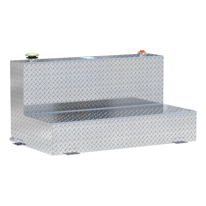 UWS Bright Aluminum 75-Gallon L-Shaped Aluminum Transfer Tank Model TT-75-L-T-P